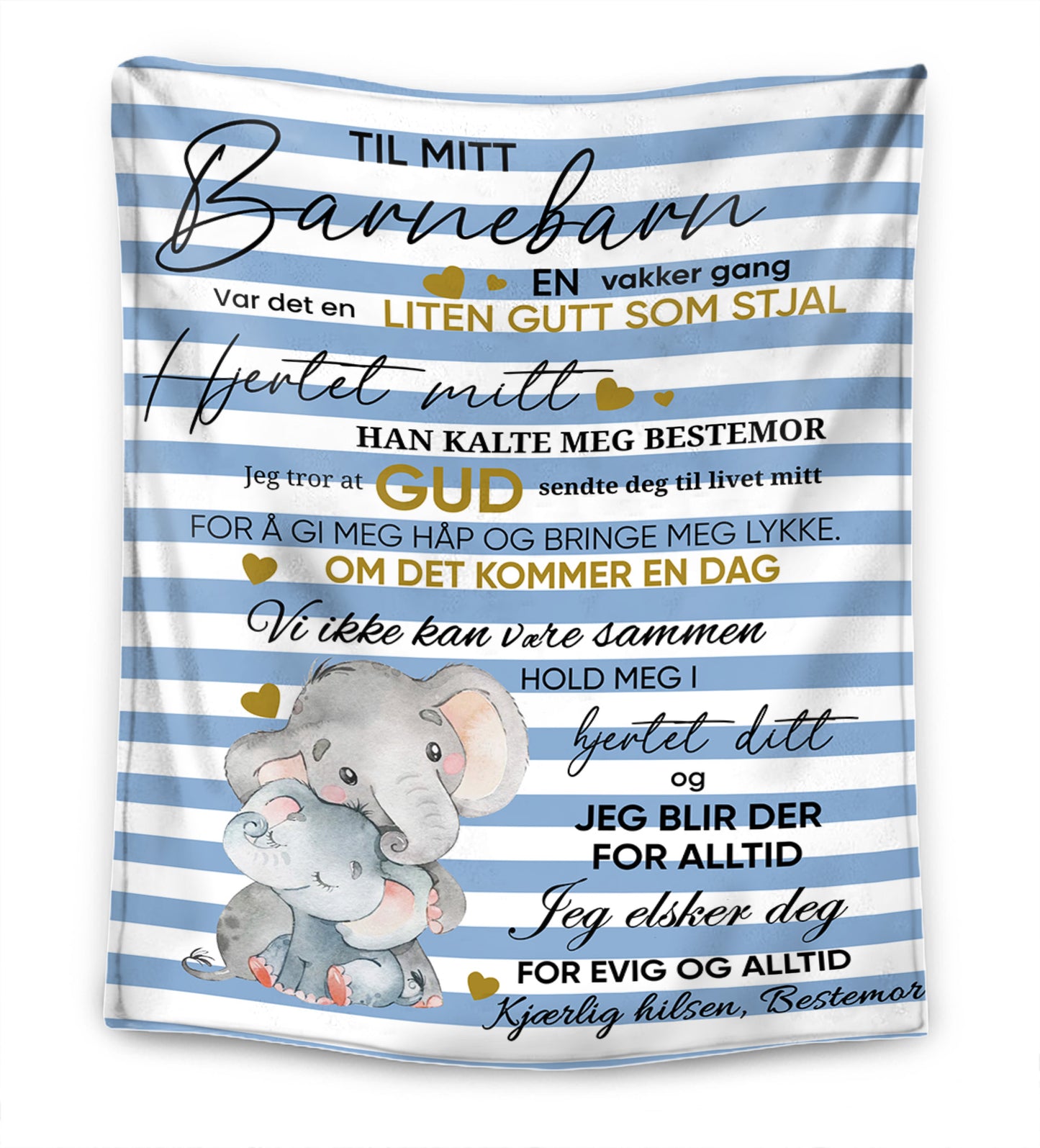 Jeg elsker deg for alltid - Bestemor – Til mitt vakre barnebarn – Førsteklasses Pledd™