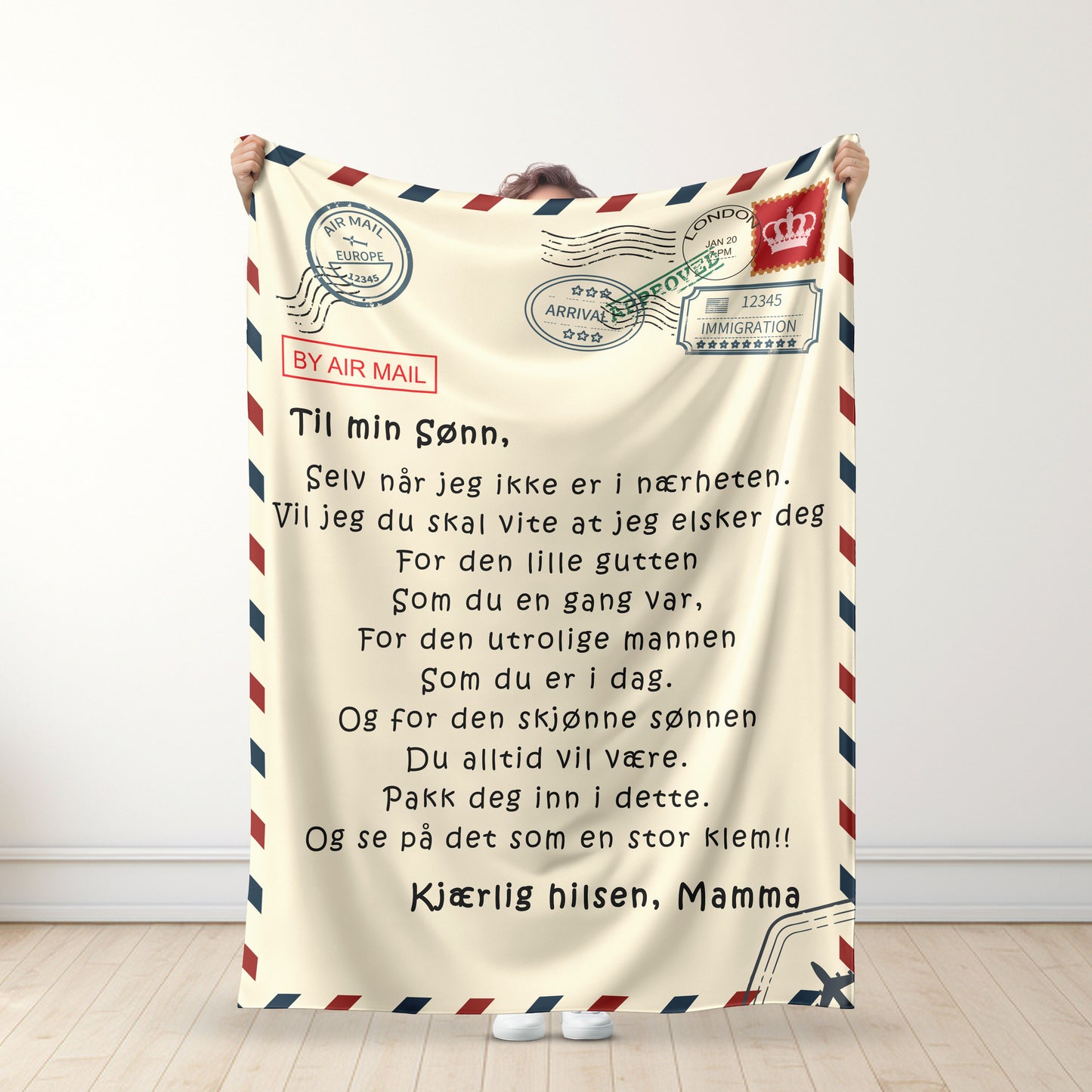 Mor - Til Min Datter / Til Min Sønn - Førsteklasses Pledd™ Ver 2