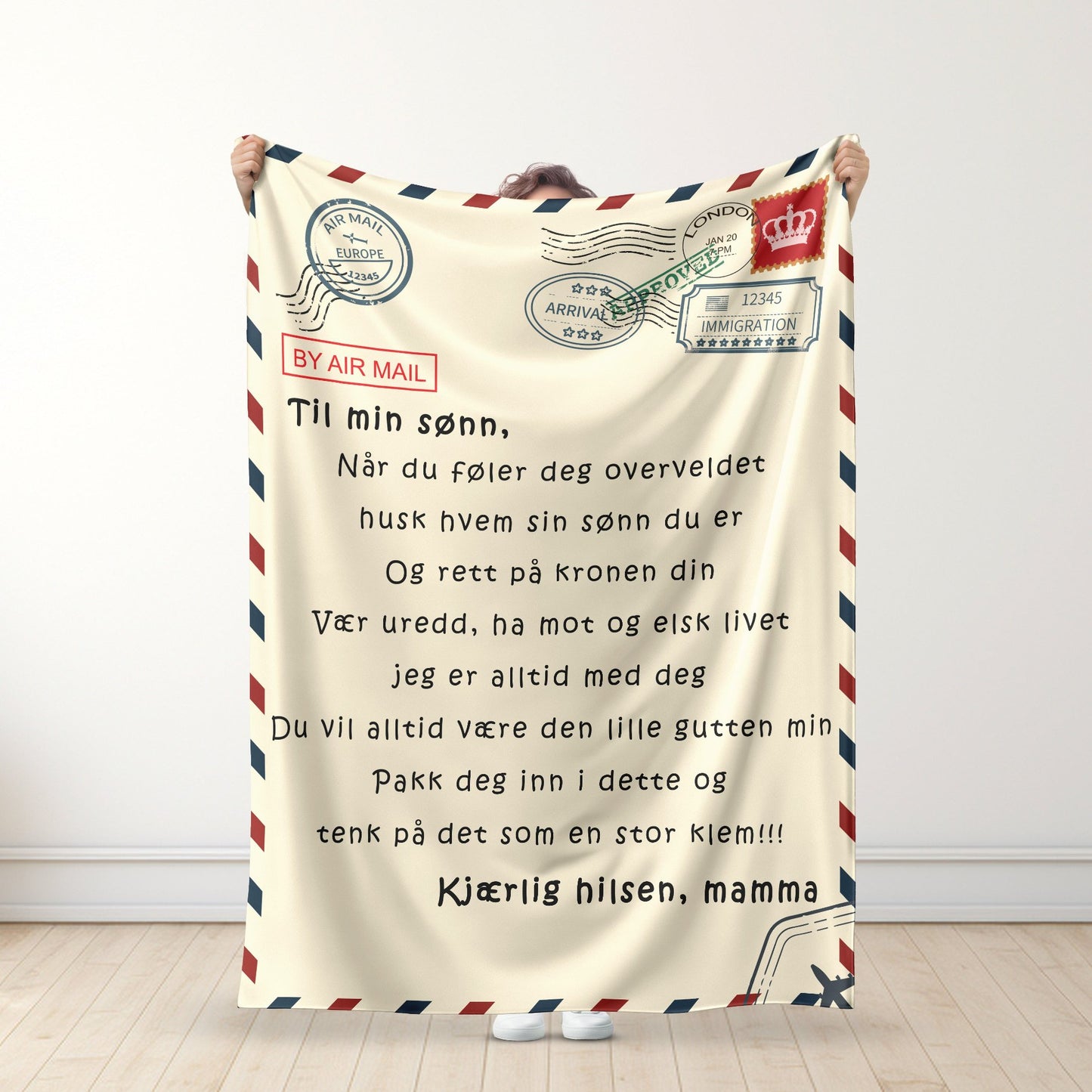 Til Min Datter / Til Min Sønn - Personlig Premium Teppe™