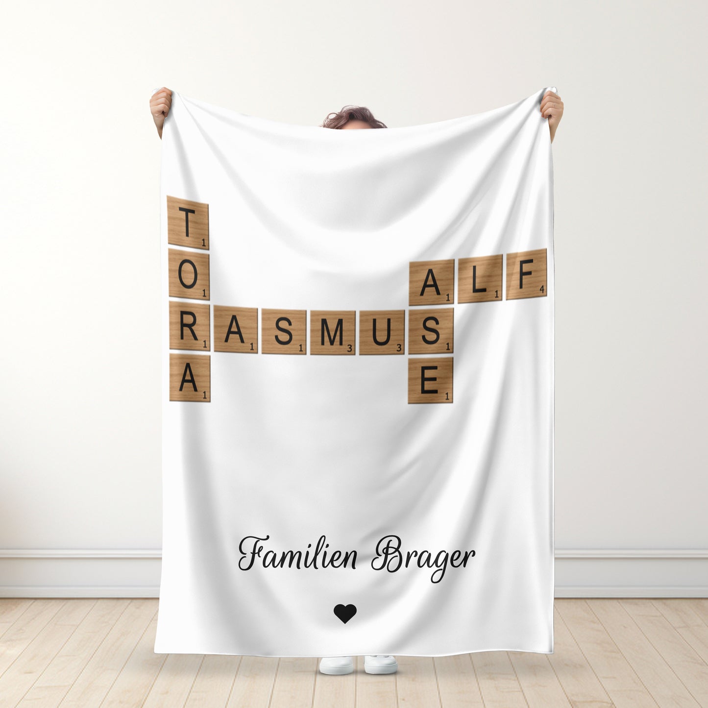 Personlig familiekryssordteppe – Tilpasset julegave til familien