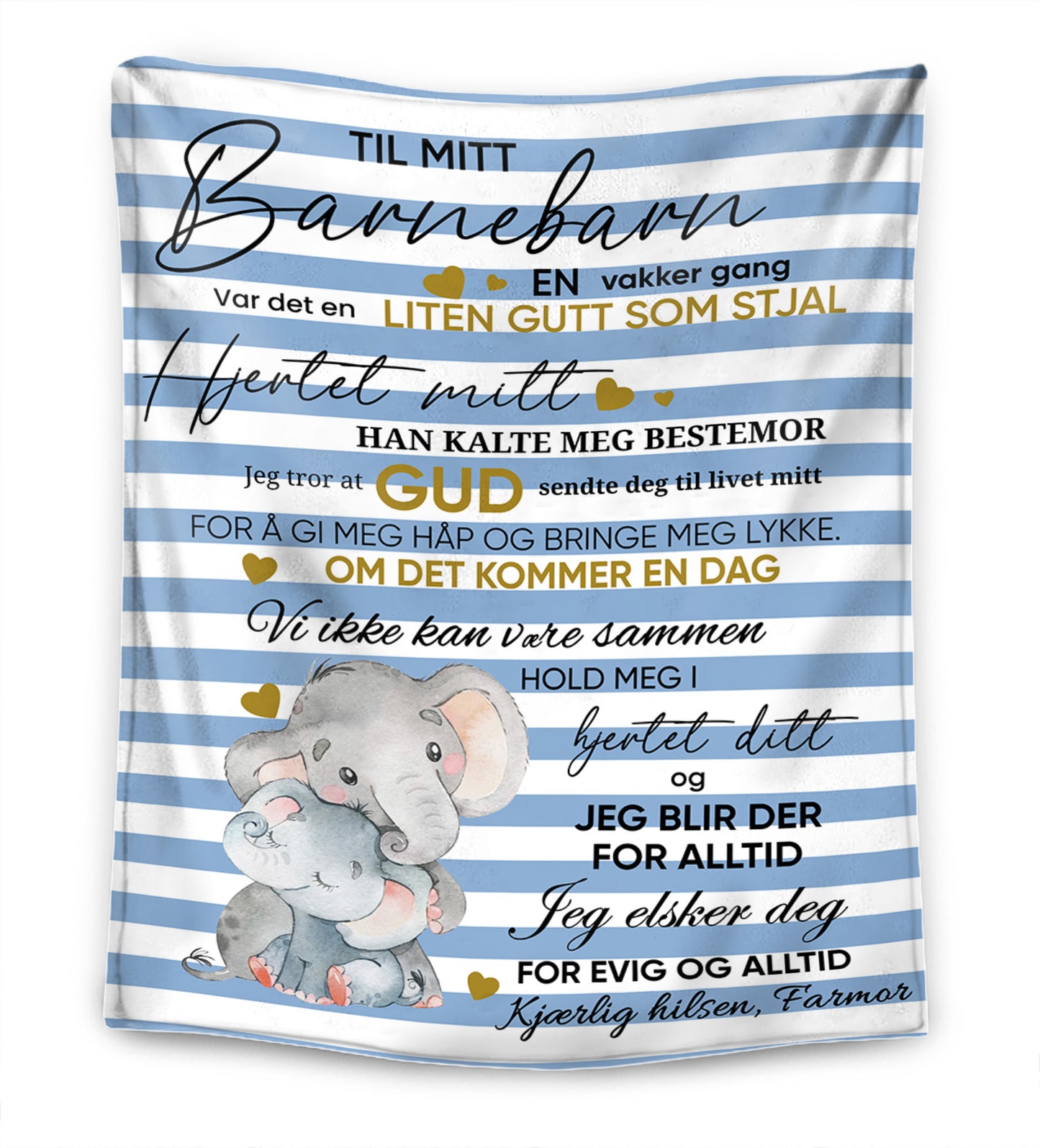 Jeg elsker deg for alltid - Bestemor – Til mitt vakre barnebarn – Førsteklasses Pledd™