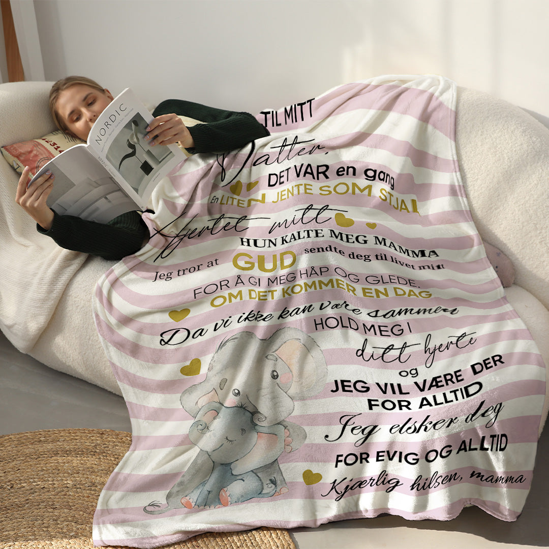 Jeg elsker deg for alltid  -  Mor - Til Min Datter / Til Min Sønn - Førsteklasses Pledd™