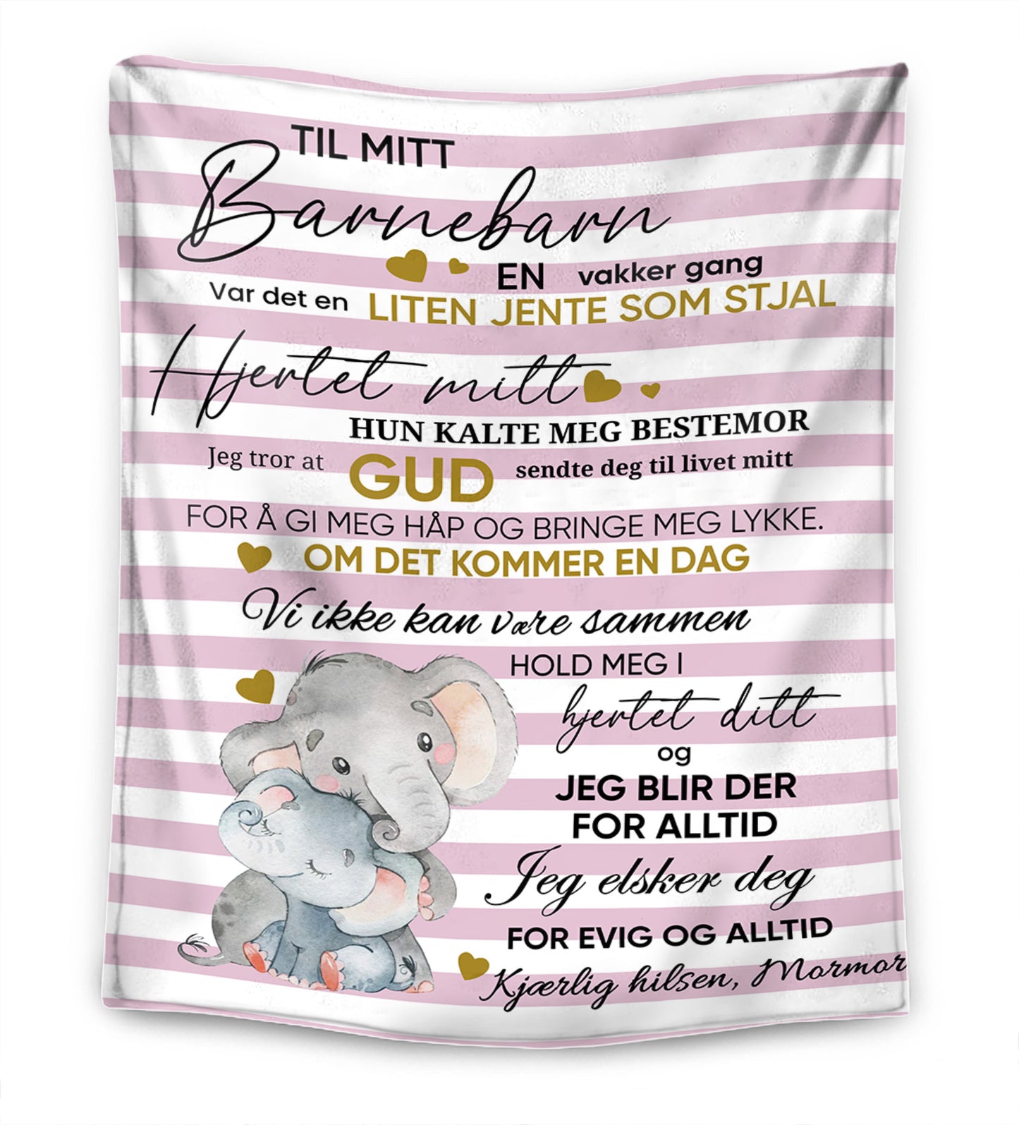 Jeg elsker deg for alltid - Bestemor – Til mitt vakre barnebarn – Førsteklasses Pledd™