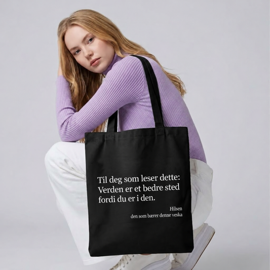 Du er god nok stoffpose