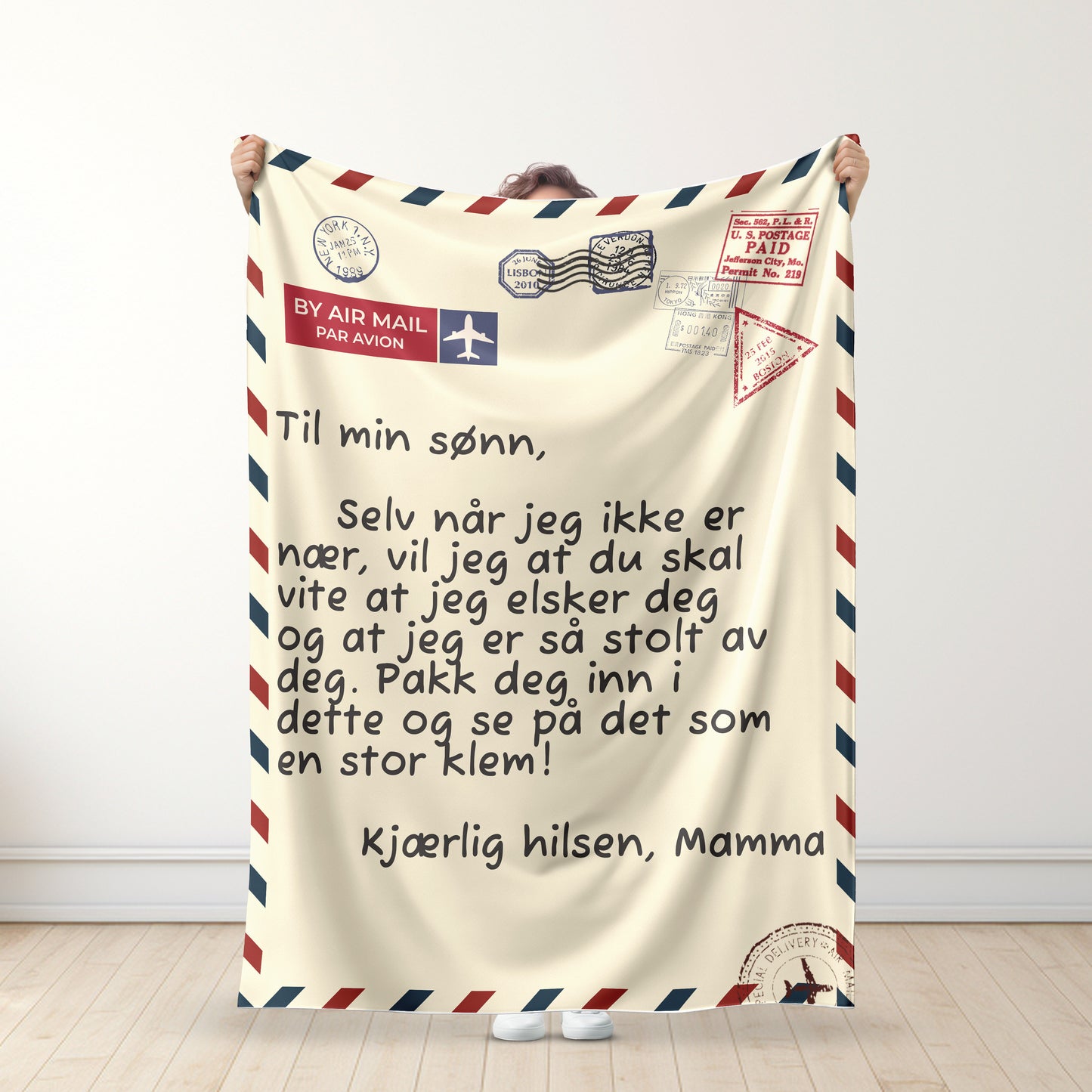 Mor - Til Min Datter / Til Min Sønn - Førsteklasses Pledd™ Ver 3