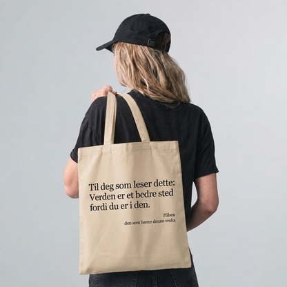 Du er god nok stoffpose