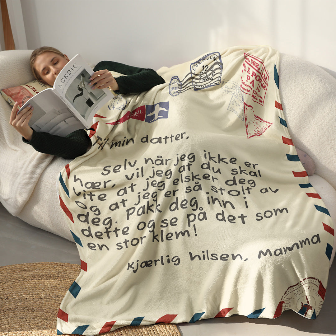 Mor - Til Min Datter / Til Min Sønn - Førsteklasses Pledd™ Ver 3