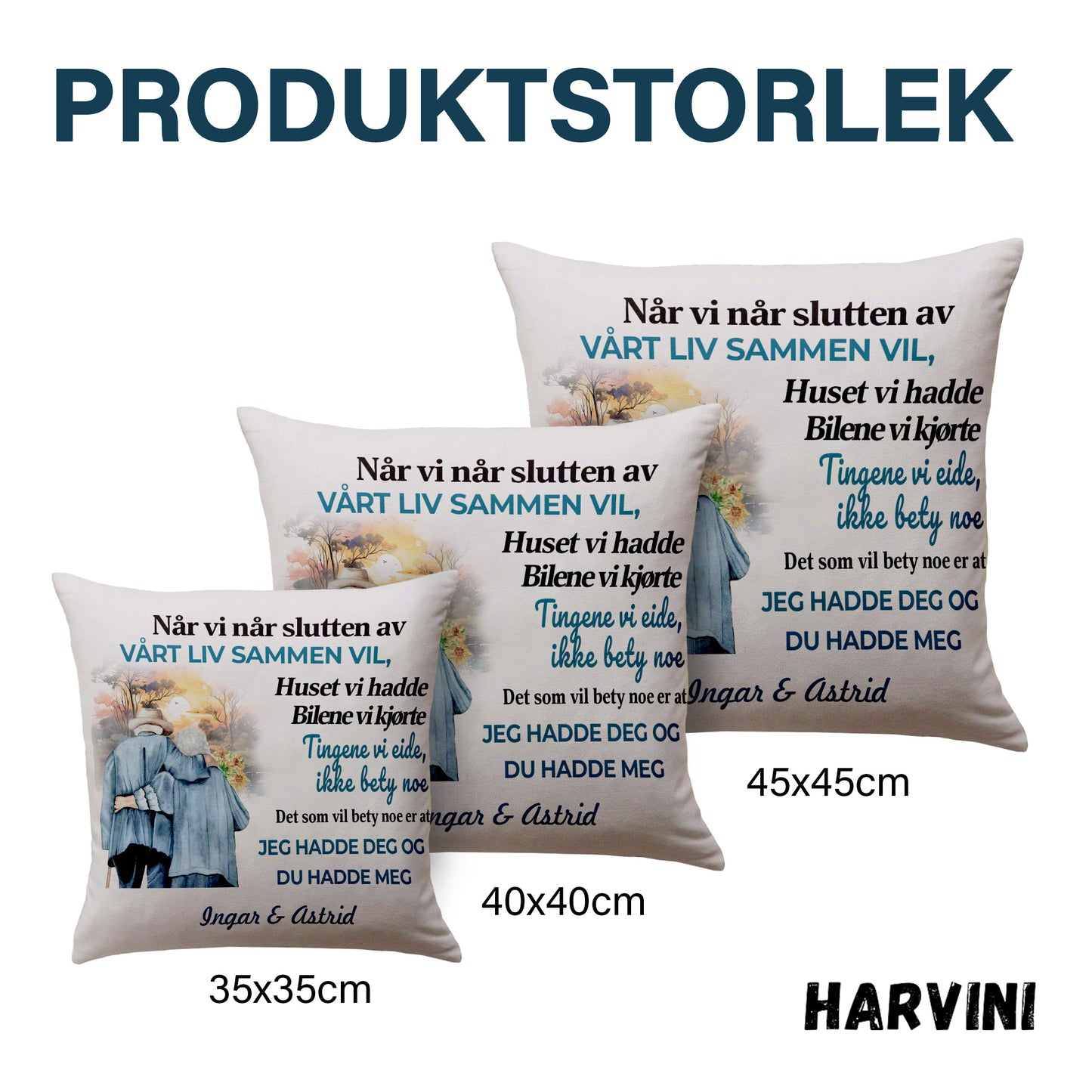 Det Som Betyr Noe Er At Jeg Hadde Deg Og Du Hadde Meg - Personlig Pute - Versjon 1