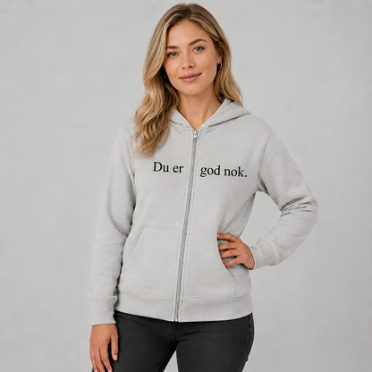 Du er god nok Zip-up hettegenser