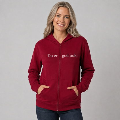 Du er god nok Zip-up hettegenser